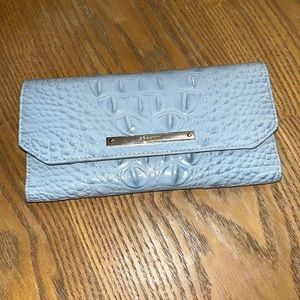 Blue Brahmin wallet with pen